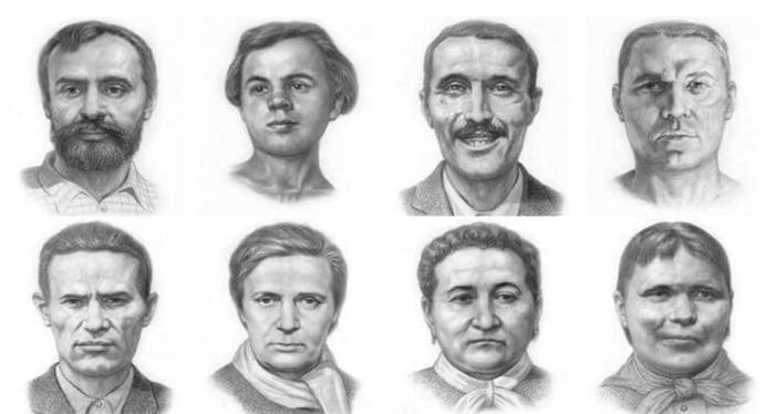 Der Sondy-Test zur Diagnose von psychischen Störungen. Gesichter im Sondy-Test. Foto.
