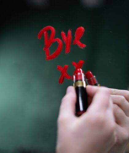 Lippenstift Bildunterschrift 