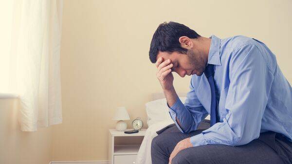 Depressiver Mann.
