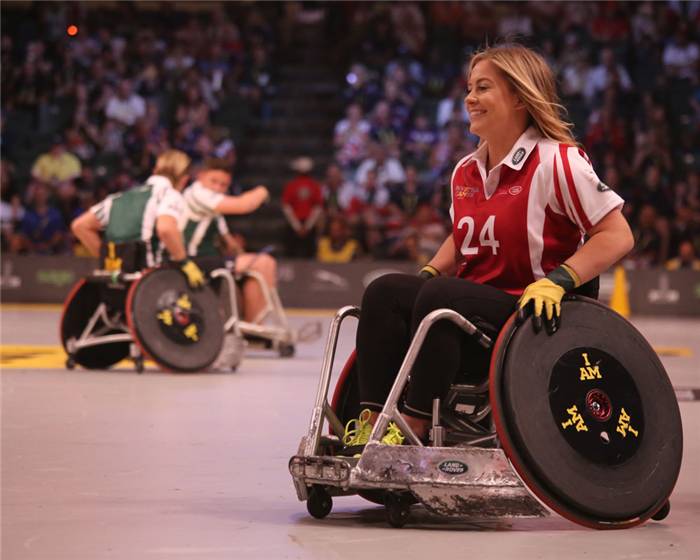 Sportler im Rollstuhl